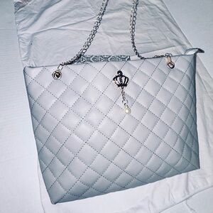 Chic Quilted Shoulder Bag with Multi Positional Chain Strap, or w/o strap -NWT